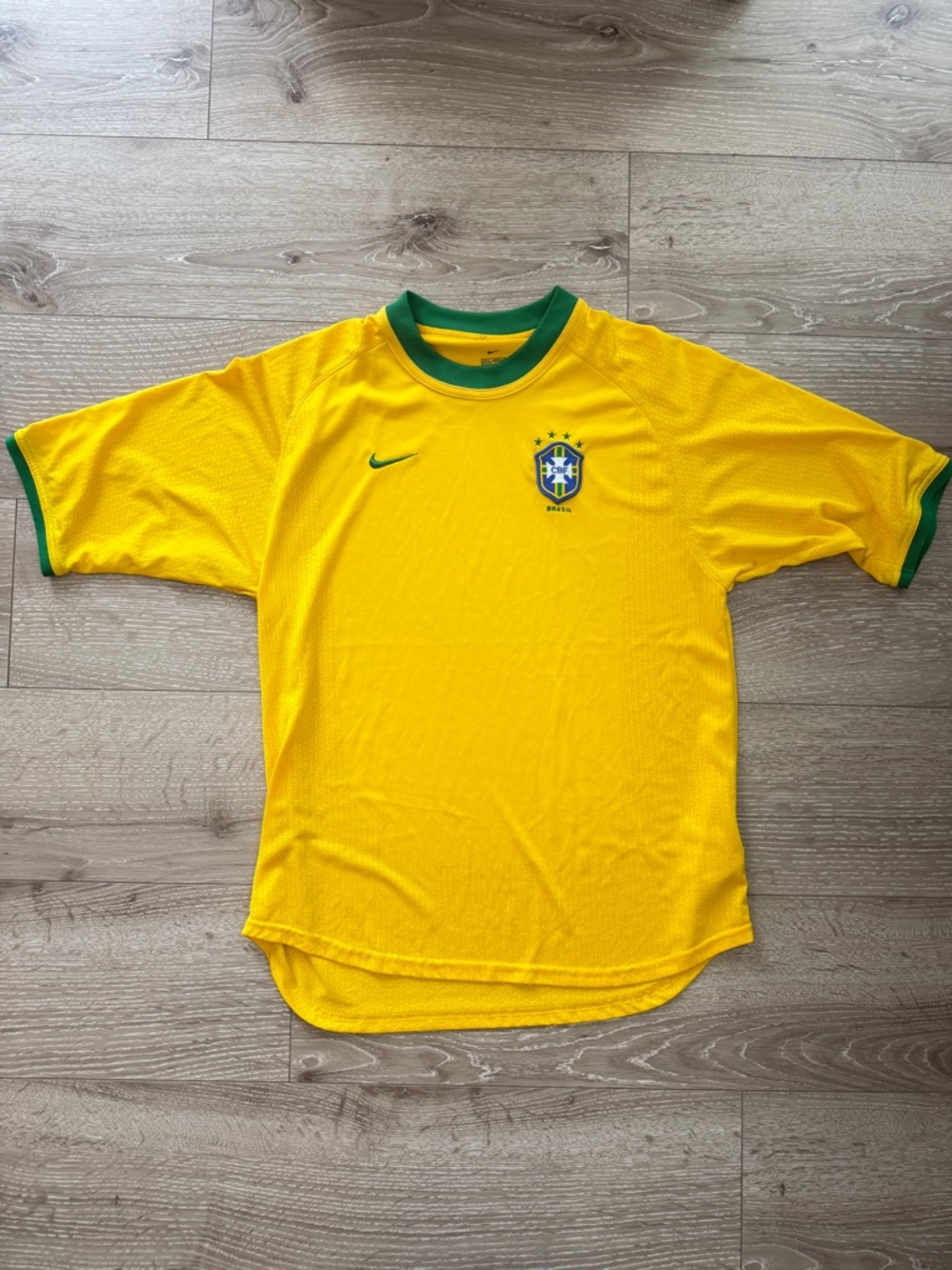 Vintage Brazil 2000-02 Home Nike Dri-Fit Jersey Mens M